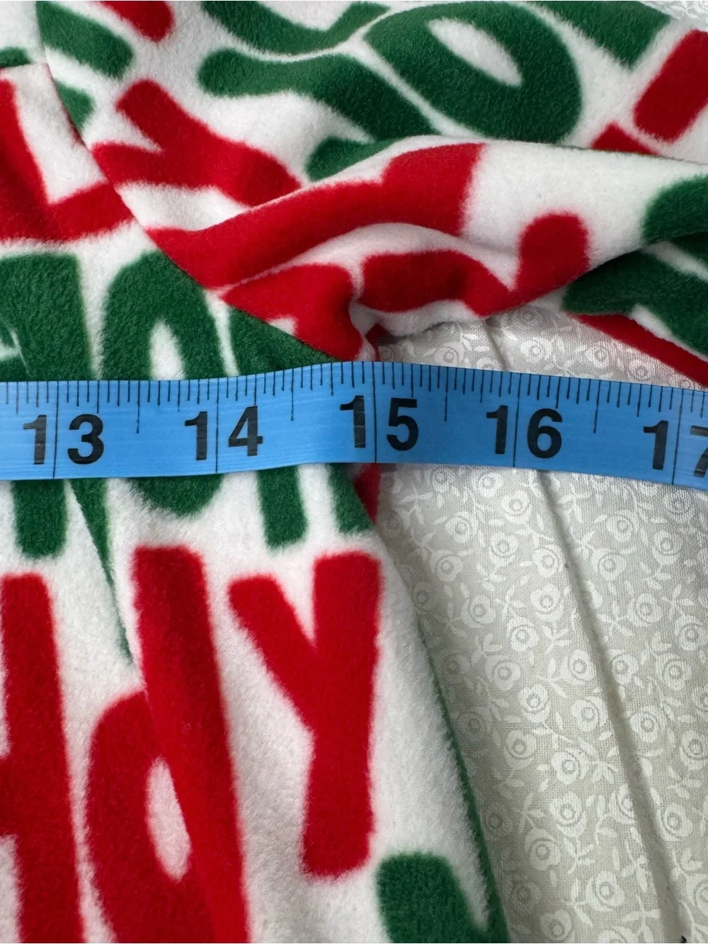 Carter’s Fleece Nightgown Holly Jolly red green lettering size 6-7 NEW With Tag